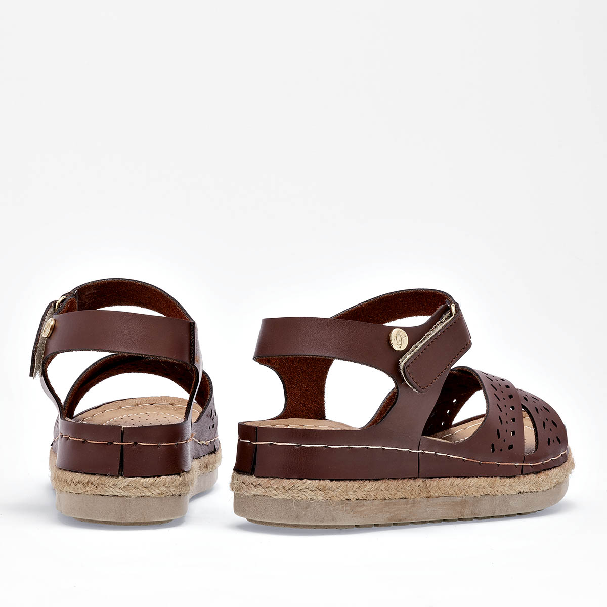 Sandalia Flexmas 708 Para Mujer Color Cafe