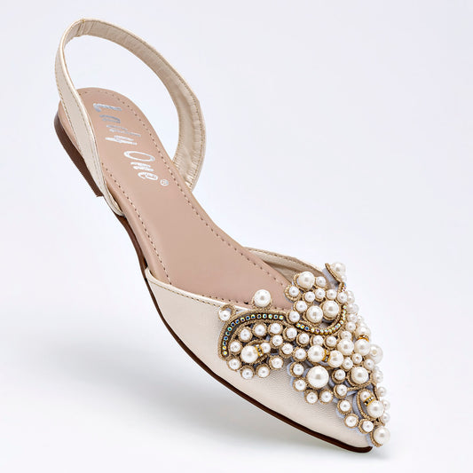 ZAPATO GRADUACION MUJER LADY ONE NW2609 BEIGE NACARADO ORO