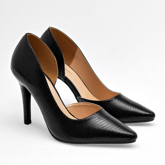 Zapatilla Cerrada Lady Paulina 25420 Para Mujer Color Negro