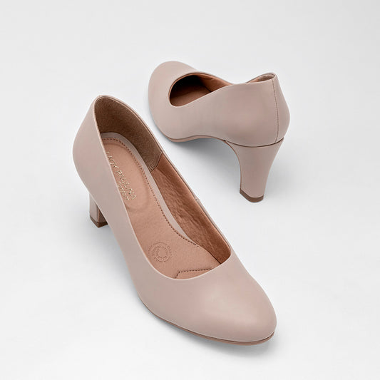 Zapatilla Cerrada Lady Paulina 34101 Para Mujer Color Beige