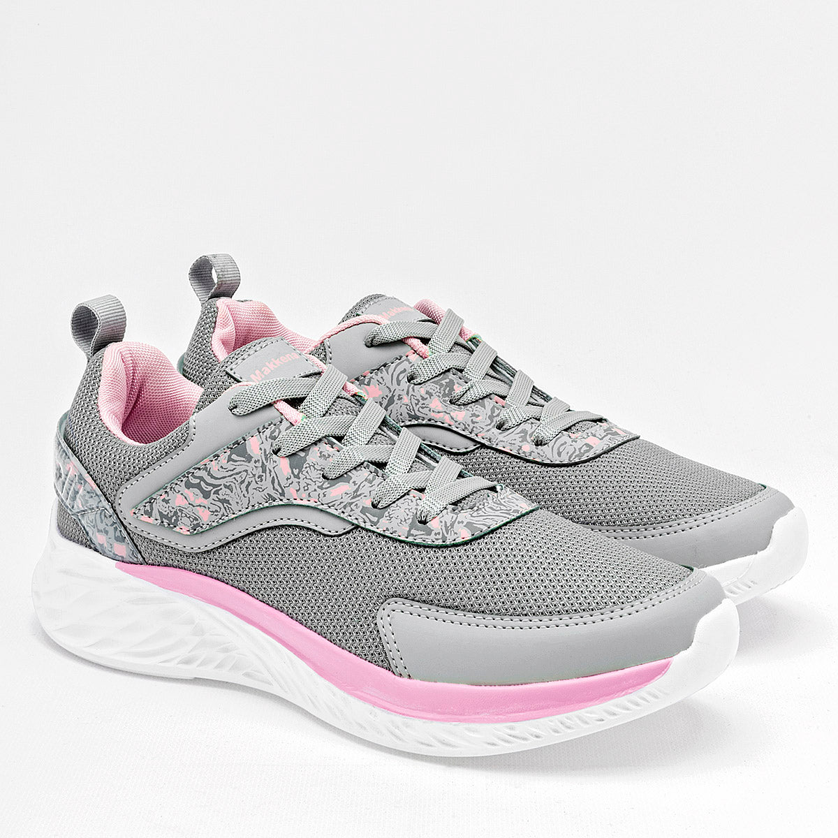 TENIS DEPORTIVO MUJER MAKKENA 3015 GRIS ROSA