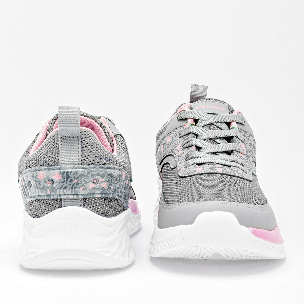 TENIS DEPORTIVO MUJER MAKKENA 3015 GRIS ROSA