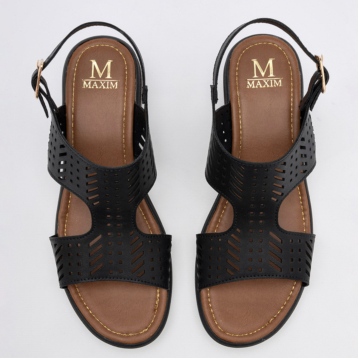 Sandalia Maxim 554 Para Mujer Color Negro