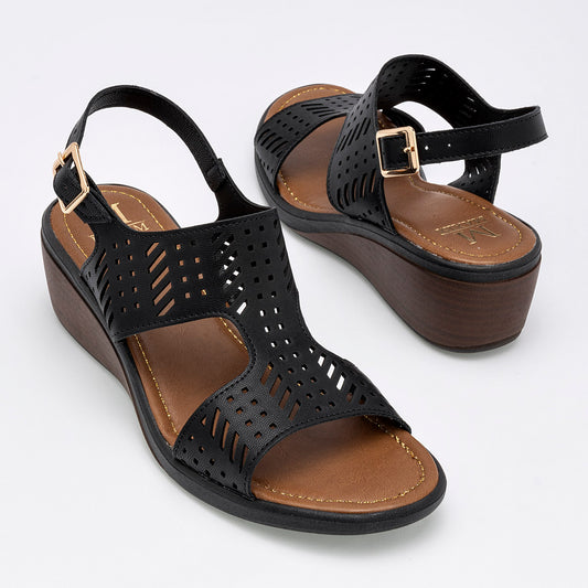 Sandalia Maxim 554 Para Mujer Color Negro