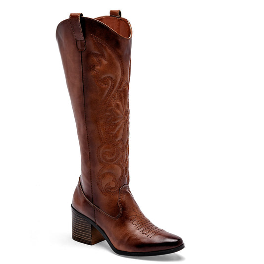 Bota Vaquera Mimar 295 Para Mujer Color Café