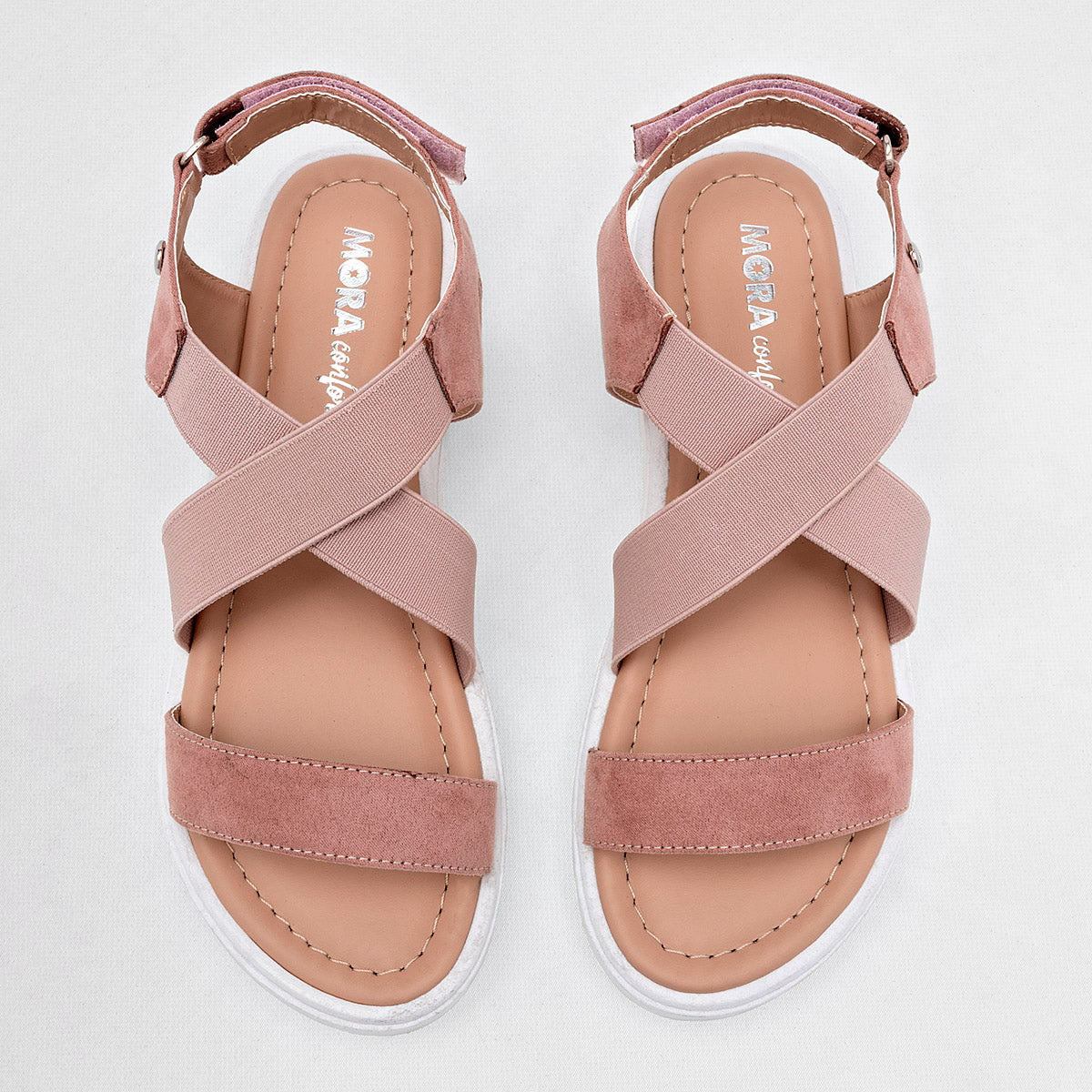 Sandalia Mora Confort 135098 Para Mujer Color Rosa