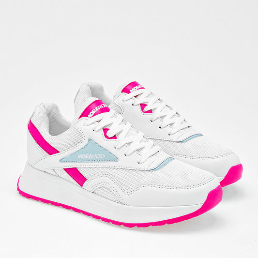 TENIS URBANO MUJER MORAMORA LULA BLANCO FIUSHA AZUL