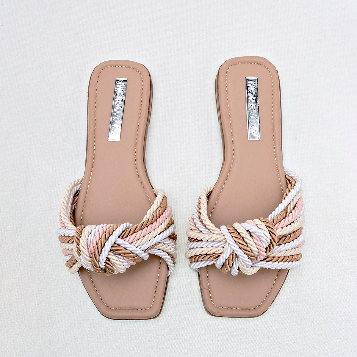 Sandalia Moramora 11511001 Para Mujer Color Beige