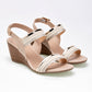 SANDALIA MUJER PAULIE 2073 BEIGE ORO
