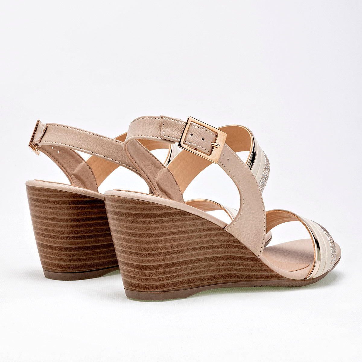 SANDALIA MUJER PAULIE 2073 BEIGE ORO
