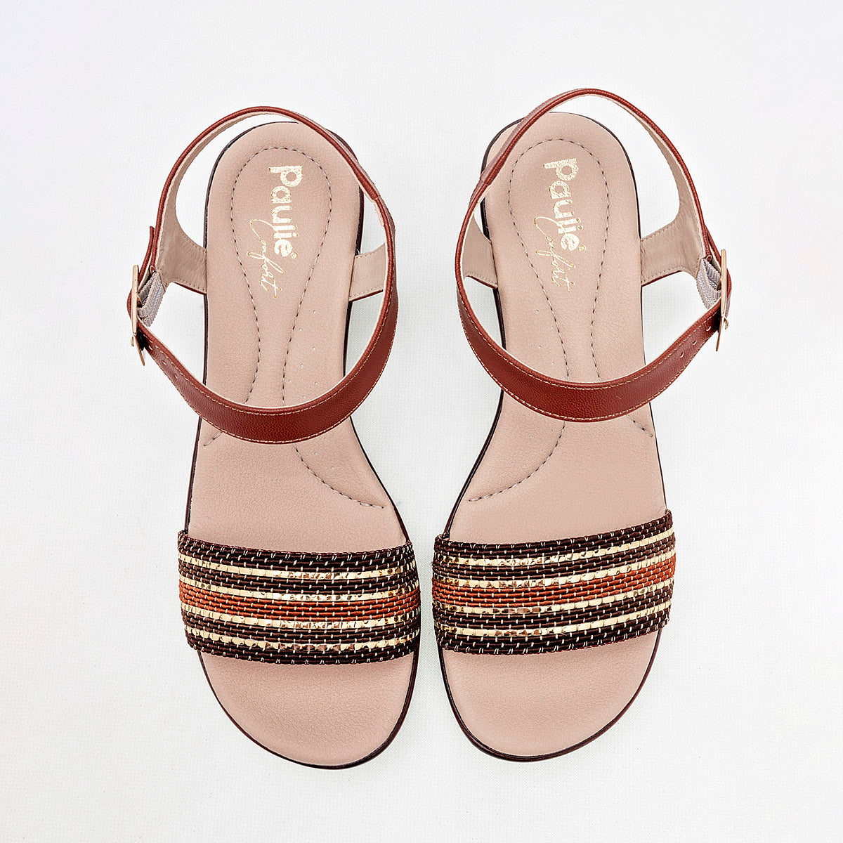 Sandalia Paulie 2102 Para Mujer Color Cafe