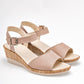 Sandalia Rojo Cereza 335 Para Mujer Color Beige