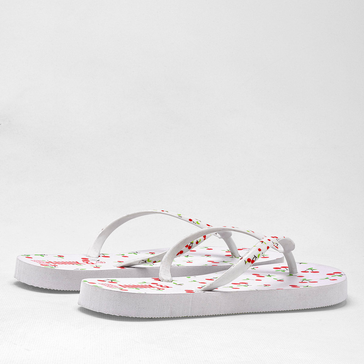 Sandalia De Playa Cerezas Annik Para Mujer Color Blanco