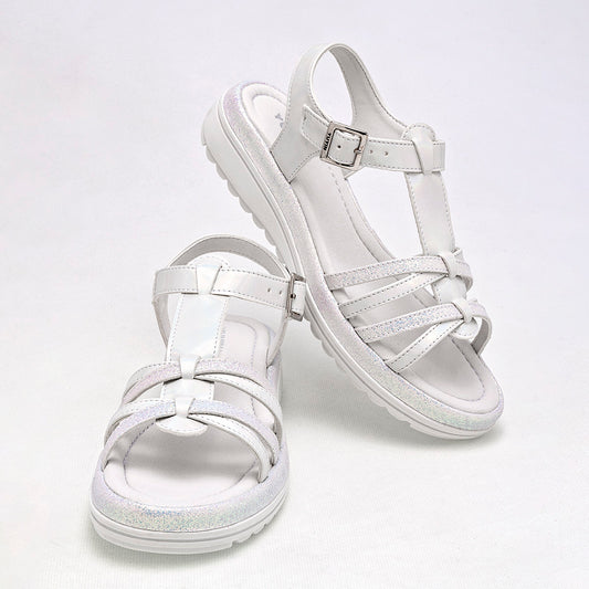 Sandalia Yuyin 24023 Para Mujer Color Blanco