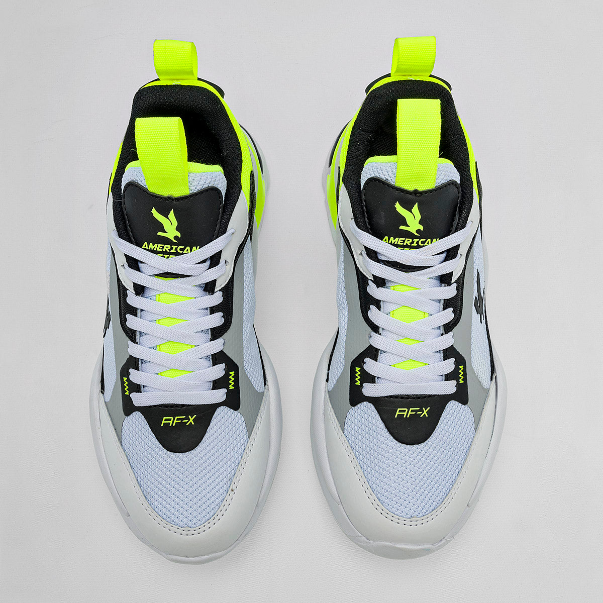TENIS URBANO JUVENIL AMERICAN FIRE A69 BLANCO NEGRO AMARILLO