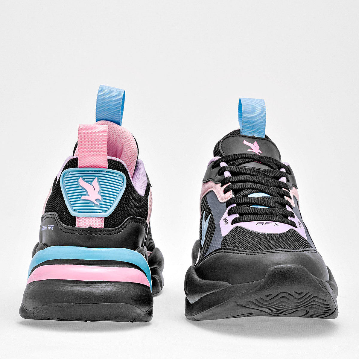 TENIS URBANO MUJER AMERICAN FIRE A69 NEGRO ROSA LILA