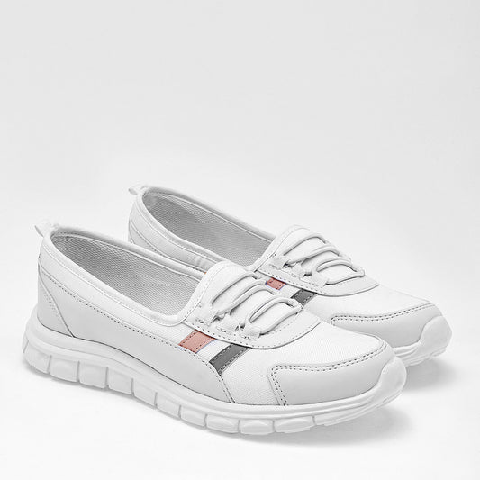 TENIS URBANO MUJER MORA CONFORT YOLANDA BLANCO GRIS ROSA
