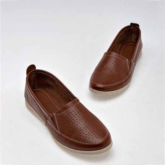 Zapato Confort Giselle 718-2 Para Mujer Color Cafe