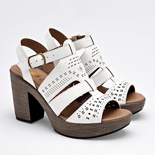 Zapatilla Abierta Lady One Tr4503 Para Mujer Color Blanco