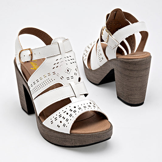 Zapatilla Abierta Lady One Tr4503 Para Mujer Color Blanco