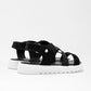 Sandalia Mora Confort 135098 Para Mujer Color Negro