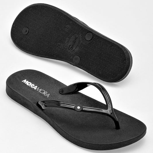 Sandalia De Playa Moramora 132sara Para Mujer Color Negro