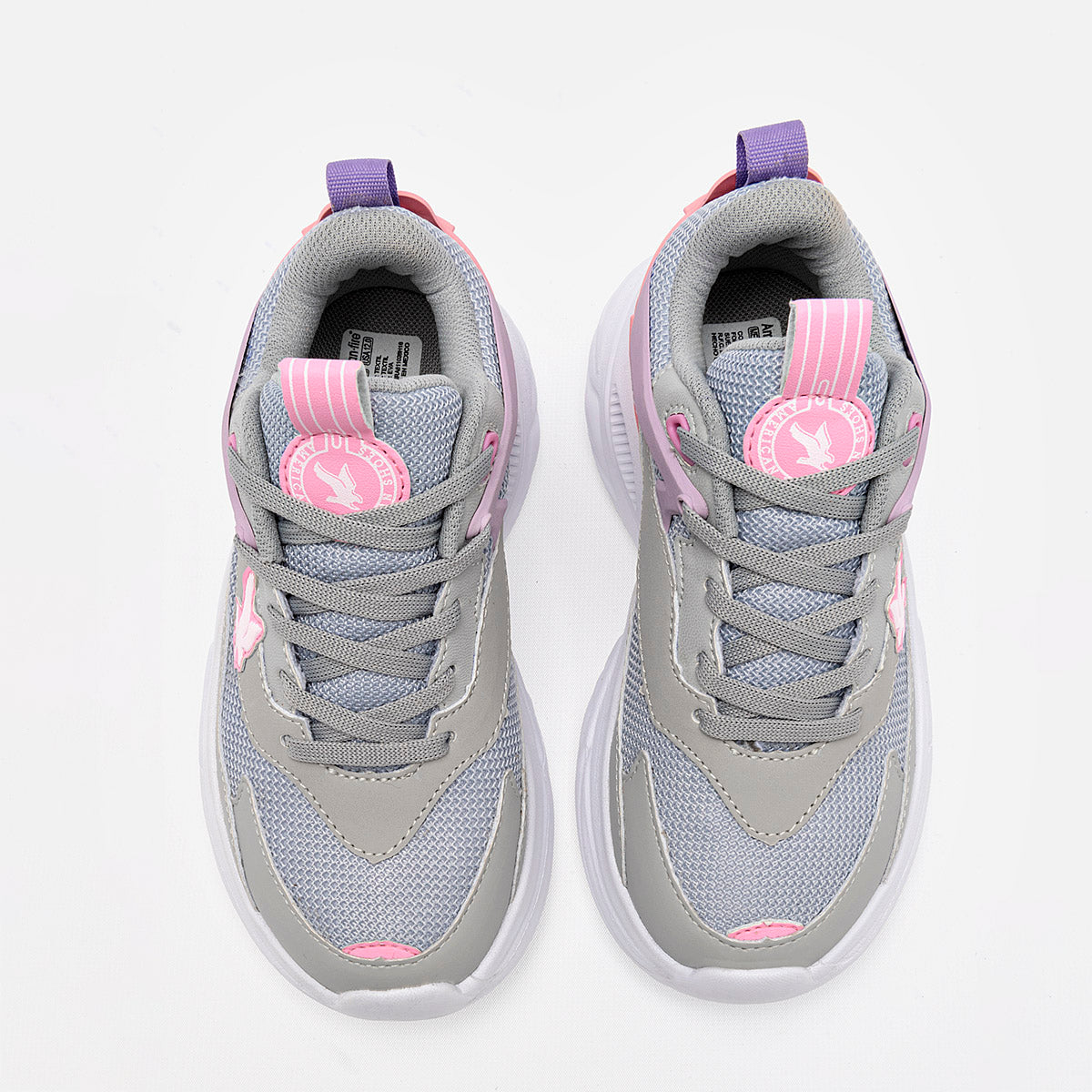 TENIS NIÑA URBANO AMERICAN FIRE A77 GRIS ROSA LILA