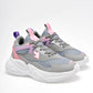 TENIS URBANO MUJER AMERICAN FIRE A77 GRIS ROSA LILA