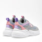 TENIS URBANO MUJER AMERICAN FIRE A77 GRIS ROSA LILA