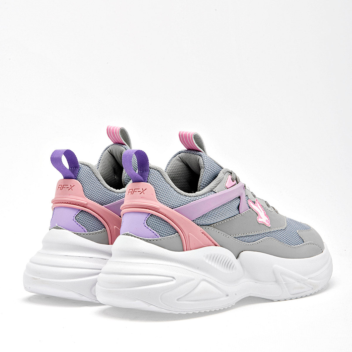 TENIS URBANO MUJER AMERICAN FIRE A77 GRIS ROSA LILA