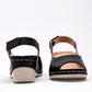 Sandalia Mora Confort 1361317 Para Mujer Color Negro