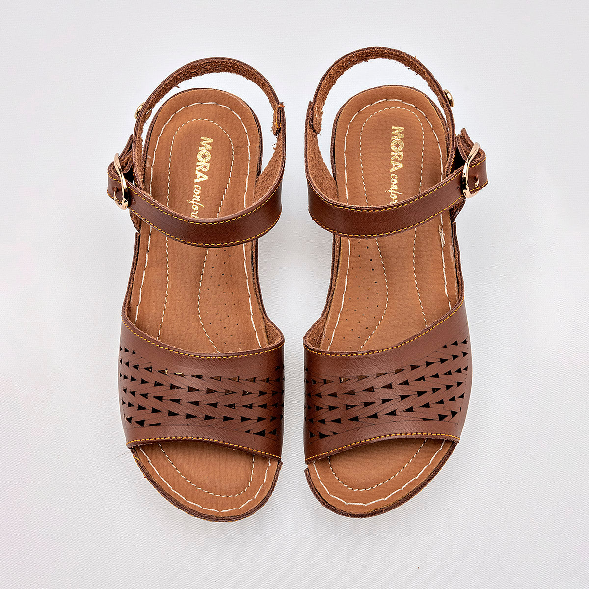 SANDALIA MUJER MORA CONFORT ZAKIA CAMEL