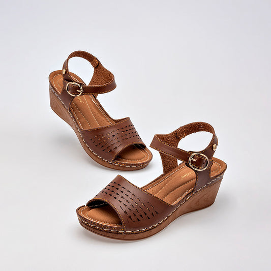 SANDALIA MUJER MORA CONFORT ZAKIA CAMEL