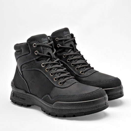 Botín de piel para Hombre marca Flexi Negro