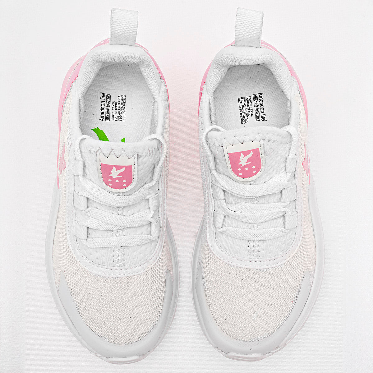 TENIS NIÑA URBANO AMERICAN FIRE A080 BLANCO ROSA