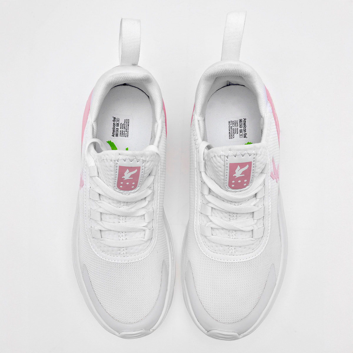 TENIS URBANO MUJER AMERICAN FIRE A080 BLANCO ROSA