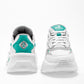 TENIS URBANO MUJER AMERICAN FIRE A79 BLANCO PLATA VERDE