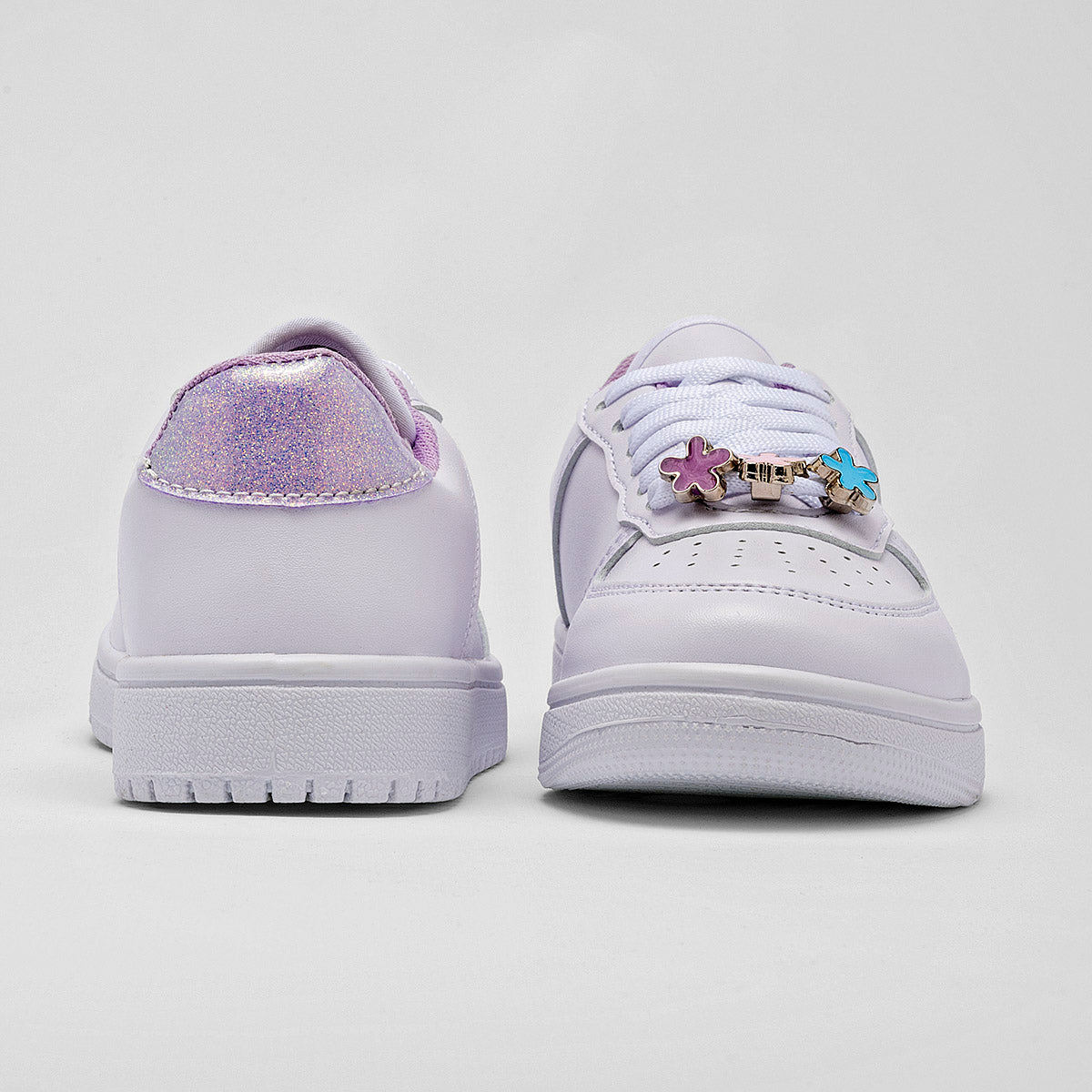 TENIS NIÑA URBANO LEDS 12038 BLANCO LILA