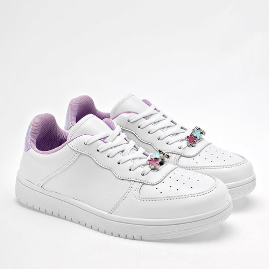 TENIS URBANO MUJER LEDS 12038 BLANCO LILA