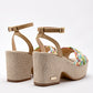 Zapatilla Abierta Tacon 8cm Moramora Mujer Xce Multicolor