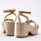 Zapatilla Abierta Tacon 8cm Moramora Mujer Xce Multicolor