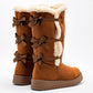 Bota Larga Nieve Rojo Cereza Para Mujer Ce Color Camel