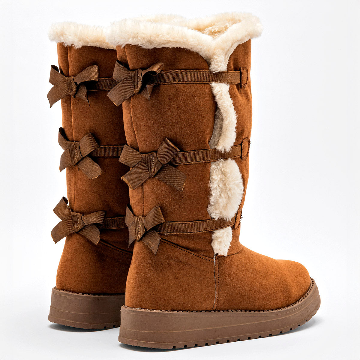 Bota Larga Nieve Rojo Cereza Para Mujer Ce Color Camel