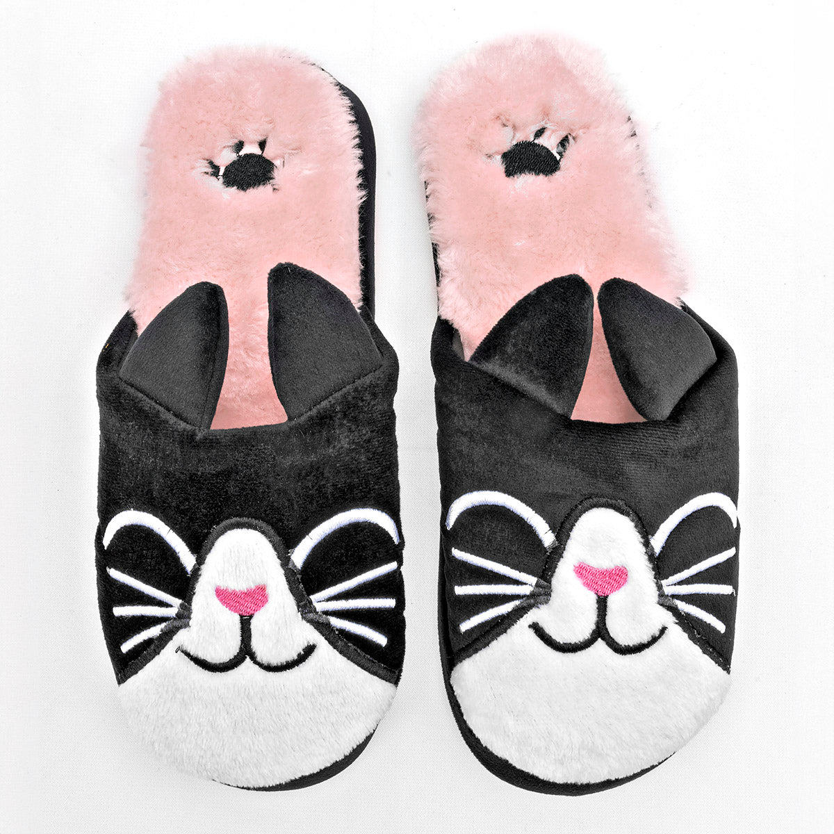 PANTUFLA MUJER HUARACHETAS PZ2030 NEGRO BLANCO