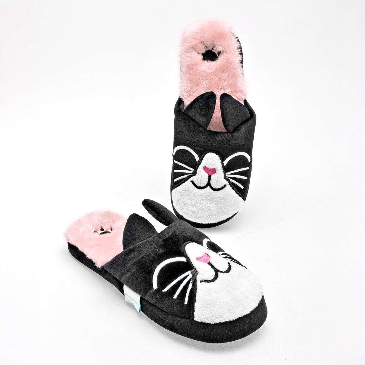 PANTUFLA MUJER HUARACHETAS PZ2030 NEGRO BLANCO