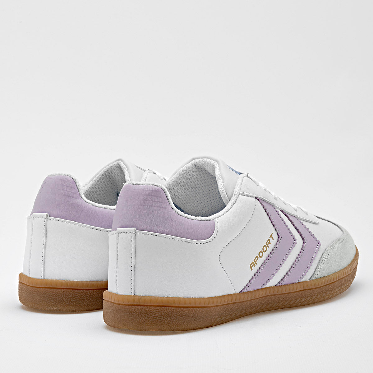 TENIS URBANO MUJER APOORT A011 BLANCO LILA GRIS