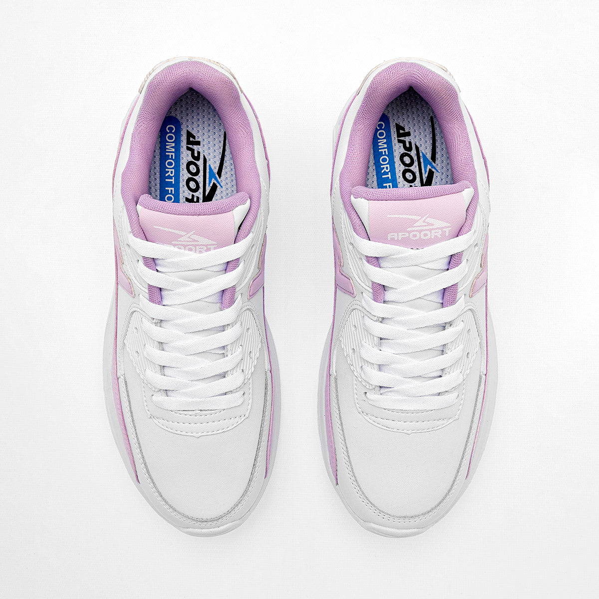 TENIS URBANO MUJER APOORT A5013 BLANCO LILA