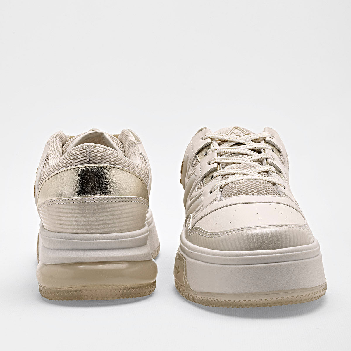 TENIS URBANO MUJER CLASBEN OLIMPIA BEIGE ORO