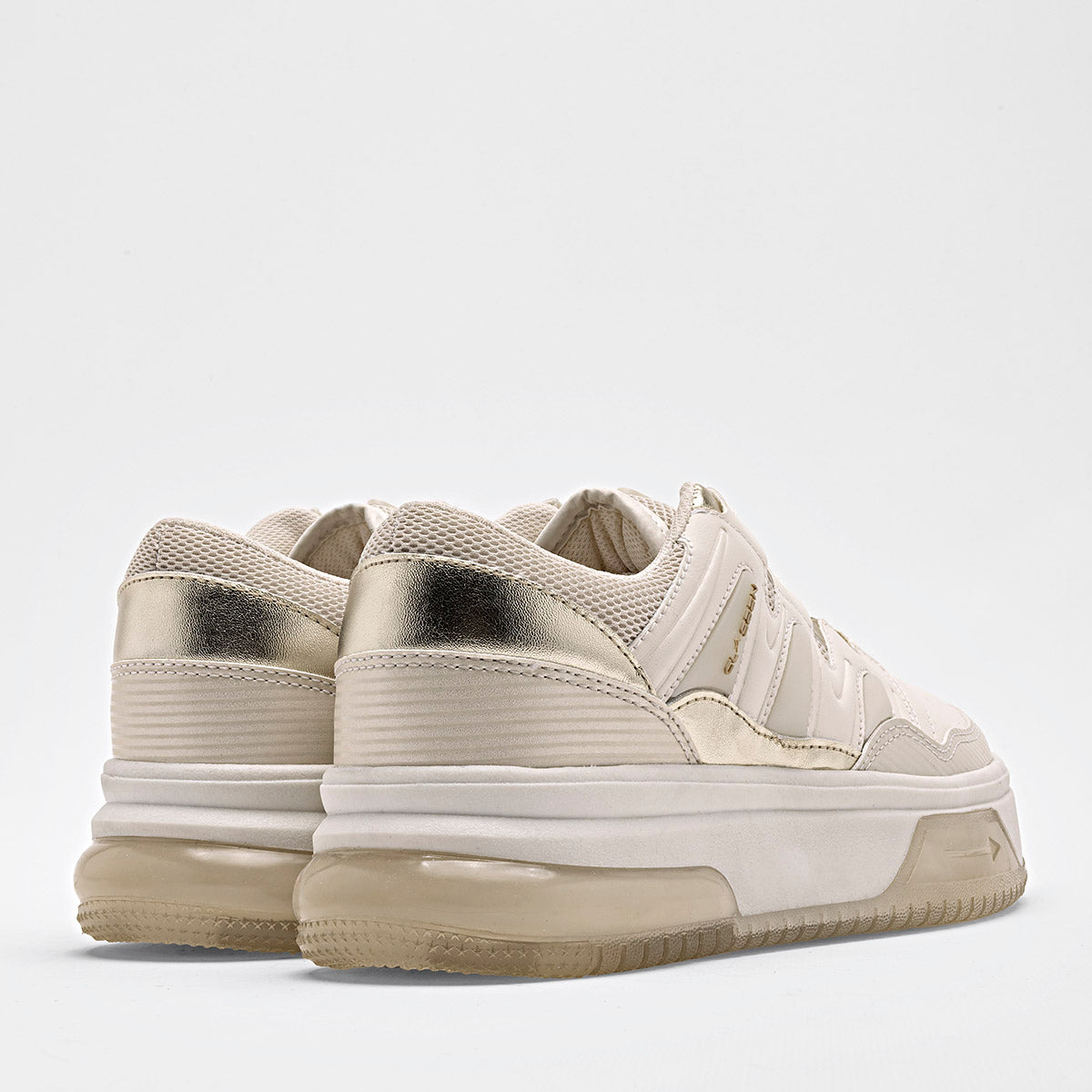 TENIS URBANO MUJER CLASBEN OLIMPIA BEIGE ORO