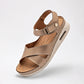 Sandalia En Piel Flexmas Para Mujer 1009 Color Oro